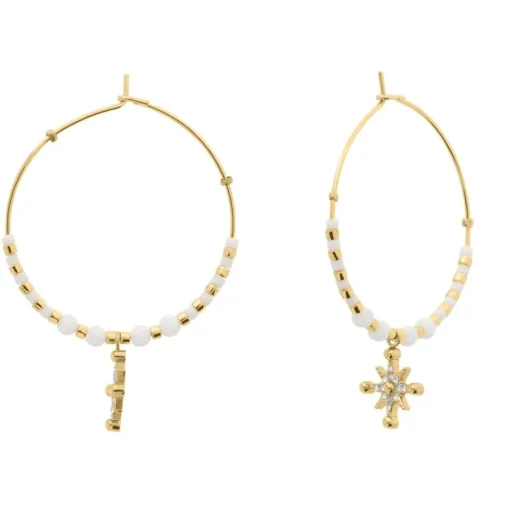Boucles oreilles Pierre Lannier Bijoux Antharea - BJ25A2211 Acier Doré