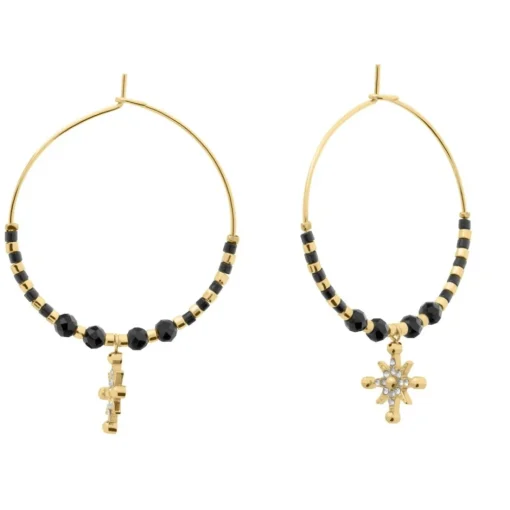 Boucles oreilles Pierre Lannier Bijoux Antharea - BJ25A2231 Acier Doré