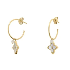 Boucles oreilles Pierre Lannier Bijoux Rubya - BJ23A2211 Acier Doré