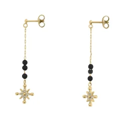 Boucles oreilles Pierre Lannier Bijoux Australe - BJ22A6231 Acier Doré