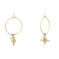 Boucles oreilles Pierre Lannier Bijoux Australe - BJ22A2251 Acier Doré