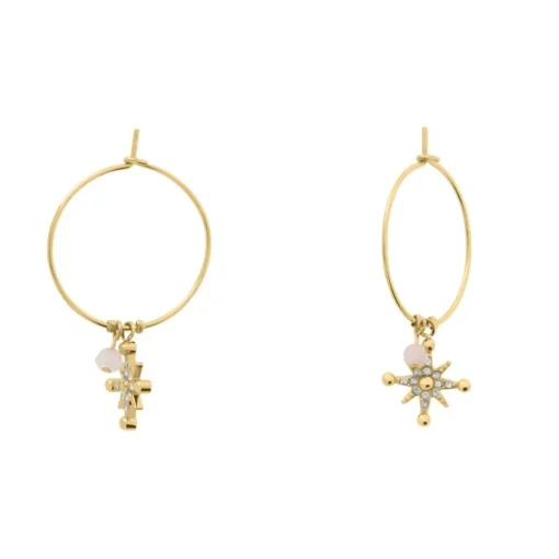 Boucles oreilles Pierre Lannier Bijoux Australe - BJ22A2251 Acier Doré