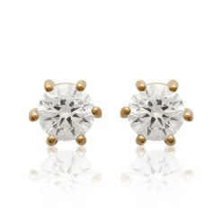 Boucles oreilles plaqué or oxyde zirconium 5mm Maison de la Bijouterie Y0YZ5365Z
