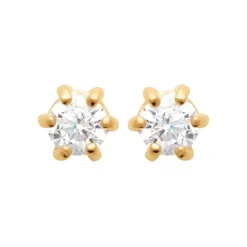 Boucles oreilles plaqué or oxyde zirconium 3mm Maison de la Bijouterie Y0YZ5363Z