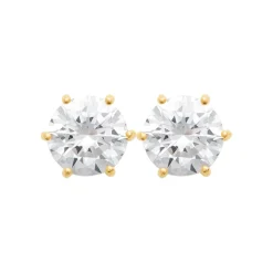 Boucles oreilles plaqué or oxyde zirconium 8mm Maison de la Bijouterie Y0YZ536VZ