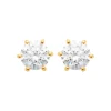 Boucles oreilles plaqué or oxyde zirconium 6mm Maison de la Bijouterie Y0YZ5366Z