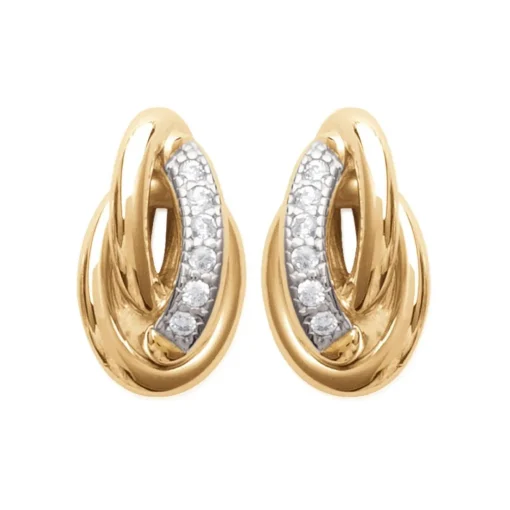 Boucles oreilles plaqué or fantaisie oxyde zirconium Maison de la Bijouterie Y506UZZ