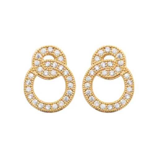 Boucles oreilles puces double ronds plaqué or Maison de la Bijouterie Y5ZV4Z0