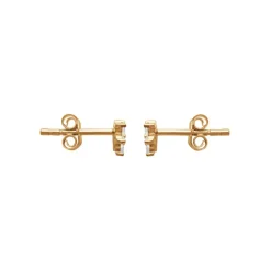 Boucles oreilles puces fleurs plaqué or Maison de la Bijouterie Y5YU4Z0