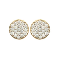 Boucles oreilles puces plaqué or oxyde de zirconium Maison de la Bijouterie Y4UY0ZZ