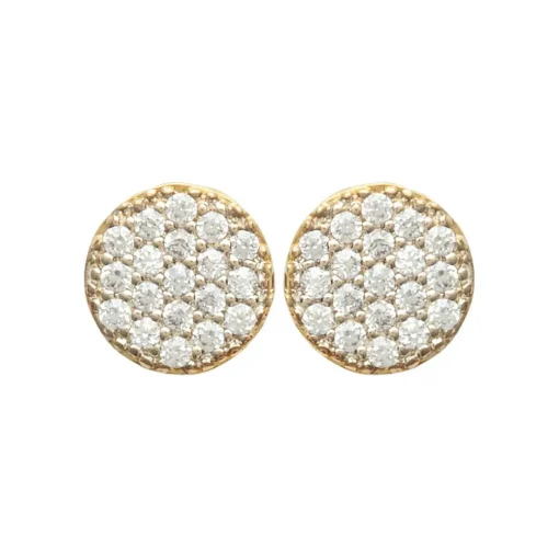 Boucles oreilles puces plaqué or oxyde de zirconium Maison de la Bijouterie Y4UY0ZZ