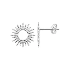 Boucles oreilles puces soleil Argent Maison de la Bijouterie W564V00