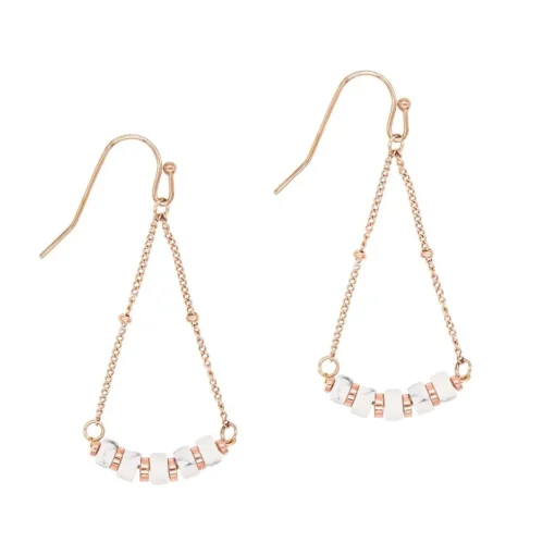 Boucles oreilles Sloya Piana en pierres Howlite