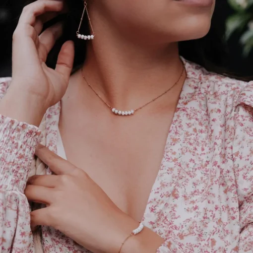 Boucles oreilles Sloya Piana en pierres Howlite