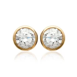 Boucles oreilles solitaire plaqué or 5mm Maison de la Bijouterie Y5ZZ5Z05