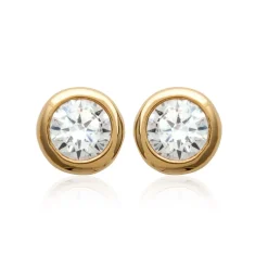 Boucles oreilles solitaire plaqué or 3mm Maison de la Bijouterie Y5ZZ5Z03