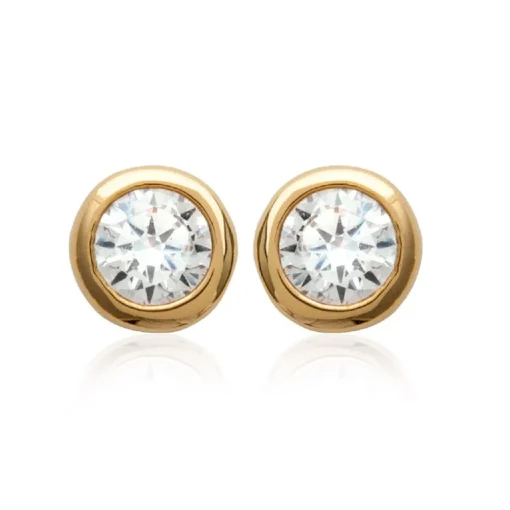 Boucles oreilles solitaire plaqué or 3mm Maison de la Bijouterie Y5ZZ5Z03