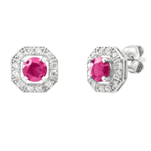Boucles Punica bijoux Vintage VIN_E06_RHO Argent