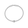 Bracelet Arm Party Acier Rhodié Maille Tennis