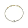 Bracelet Arm Party Acier Doré Maille Tennis