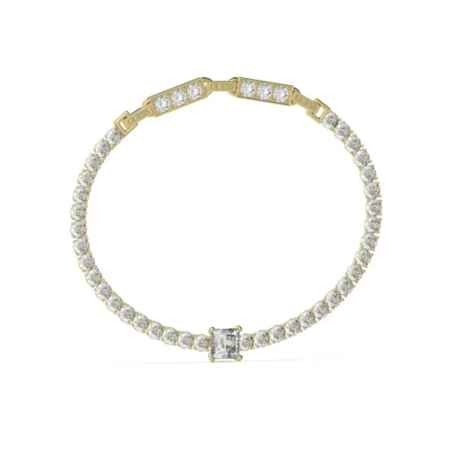 Bracelet Arm Party Acier Doré Maille Tennis