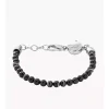 Bracelet Diesel DX0848040 - Bracelet Tresse Cuir Noir Homme