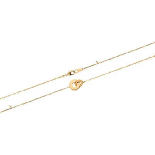Bracelet fantaisie double rond femme plaqué or Maison de la Bijouterie UYZZ64ZV