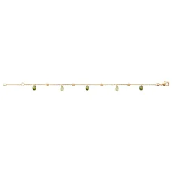 Bracelet fantaisie femme cristal vert plaqué or Maison de la Bijouterie UW404YZV