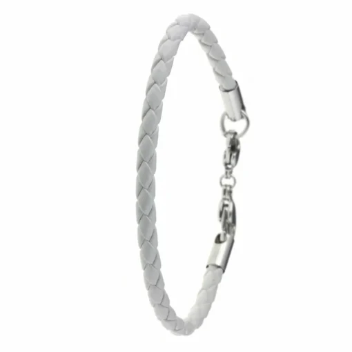 Bracelet façon cuir blanc pour charms perles par SC Crystal SB064-BLANC