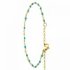 Bracelet Femme Angèle M B2395-BLEU - Acier Doré
