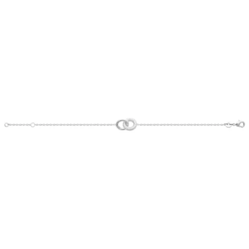 Bracelet femme argent double anneau oxydes Maison de la Bijouterie VW3VU0ZV