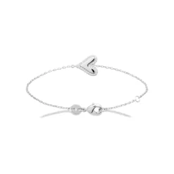Bracelet femme argent oxydes cœur Maison de la Bijouterie VW3UVUZV