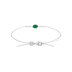 Bracelet femme argent oxyde de zirconium verte Maison de la Bijouterie VW3UWUZV