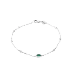 Bracelet femme argent oxyde de zirconium verte Maison de la Bijouterie VW3VU5ZV