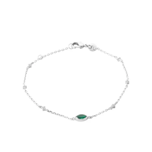 Bracelet femme argent oxyde de zirconium verte Maison de la Bijouterie VW3VU5ZV