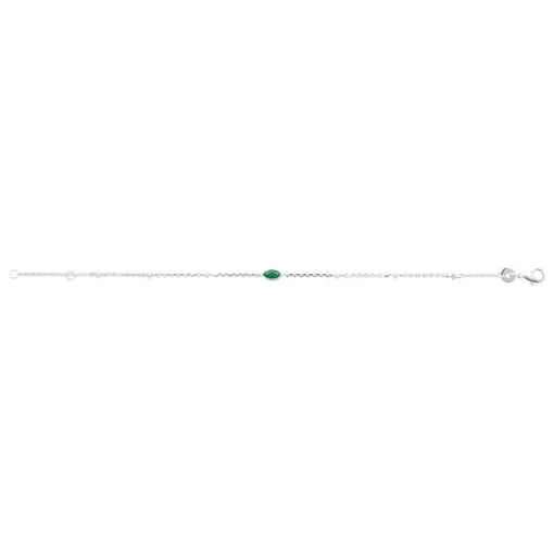 Bracelet femme argent oxyde de zirconium verte Maison de la Bijouterie VW3VU5ZV