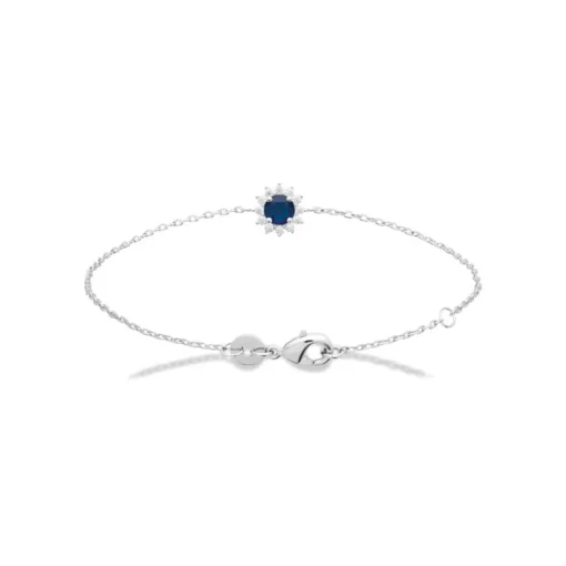 Bracelet femme argent pierre bleue nuit Maison de la Bijouterie VW3UW0ZV