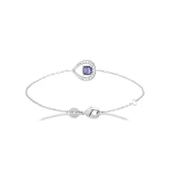 Bracelet femme argent pierre violette Maison de la Bijouterie VW3YWUZV
