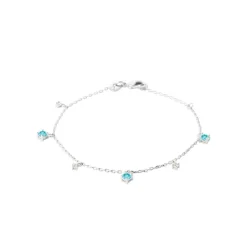 Bracelet femme argent pierres bleues Maison de la Bijouterie VW3W4WZV