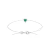 Bracelet femme argent pierre verte coeur Maison de la Bijouterie VW3UVVZV