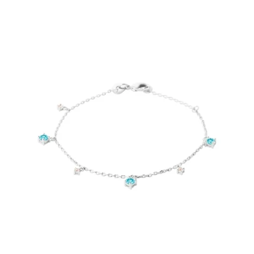 Bracelet femme argent pierres bleues Maison de la Bijouterie VW3W4WZV
