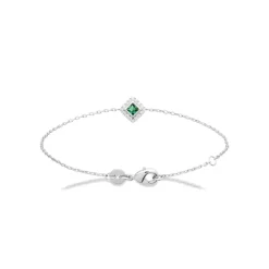 Bracelet femme argent pierre verte Maison de la Bijouterie VW3UV4ZV