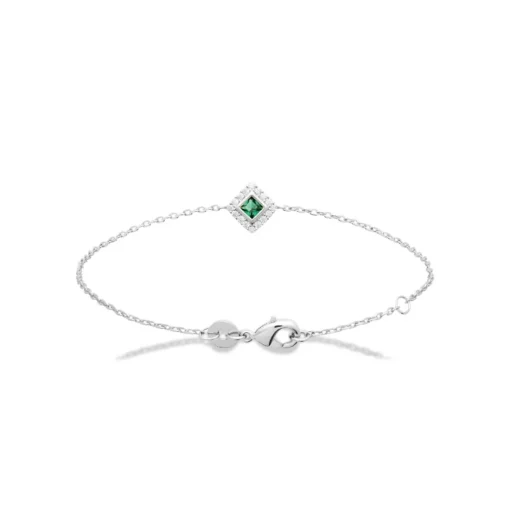Bracelet femme argent pierre verte Maison de la Bijouterie VW3UV4ZV