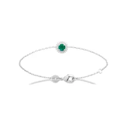 Bracelet femme argent pierre verte Maison de la Bijouterie VW3UVYZV