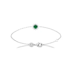 Bracelet femme argent pierre verte Maison de la Bijouterie VW3UWZZV