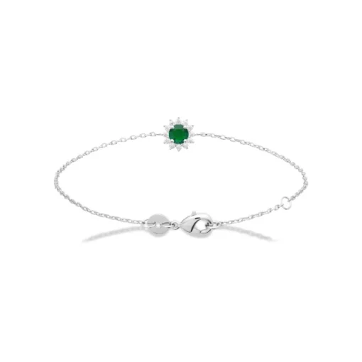 Bracelet femme argent pierre verte Maison de la Bijouterie VW3UWZZV