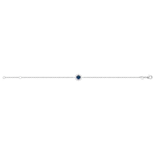 Bracelet femme argent pierre bleue nuit Maison de la Bijouterie VW3UW0ZV