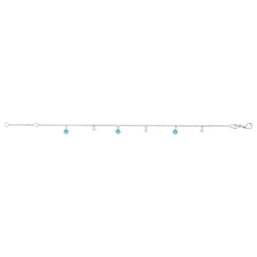 Bracelet femme argent pierres bleues Maison de la Bijouterie VW3W4WZV