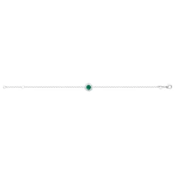 Bracelet femme argent pierre verte Maison de la Bijouterie VW3UVYZV