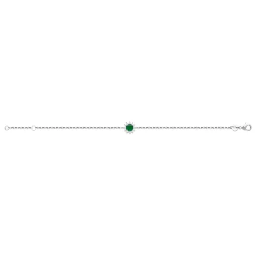 Bracelet femme argent pierre verte Maison de la Bijouterie VW3UWZZV